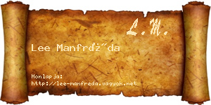 Lee Manfréda névjegykártya